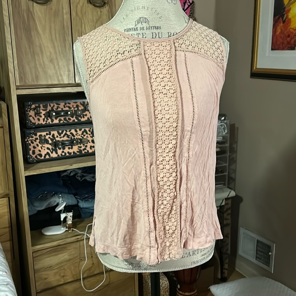 Ann Taylor Loft Pink Tank Top - Small
